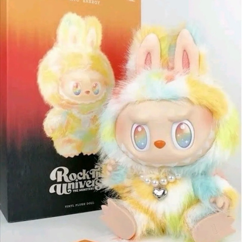 POP MART Labubu The Monsters Big Into Energy Rock the Universe Vinyl Plush Doll